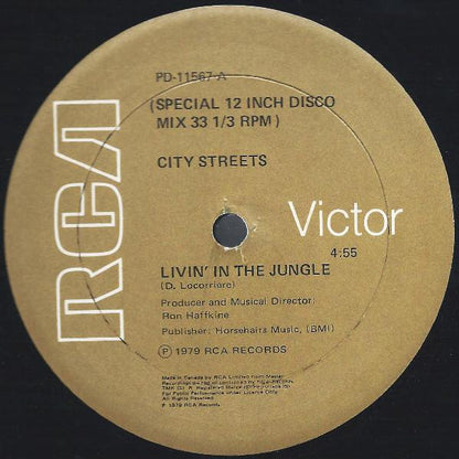 City Streets – Livin' In The Jungle (12", Canada - 1979)
