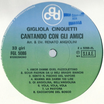 Gigliola Cinquetti – Cantando Con Gli Amici (LP, Album, Italy - 1971)