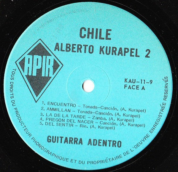 Alberto Kurapel – Guitarra Adentro (LP, Album, Canada - 1977)