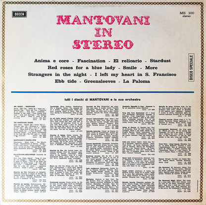 Mantovani And His Orchestra – Mantovani In Stereo (LP, Compilation, Italy - 1969)