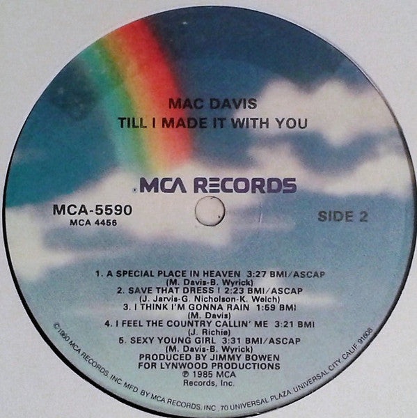 Mac Davis – Till I Made It With You (LP, Album, US - 1985)