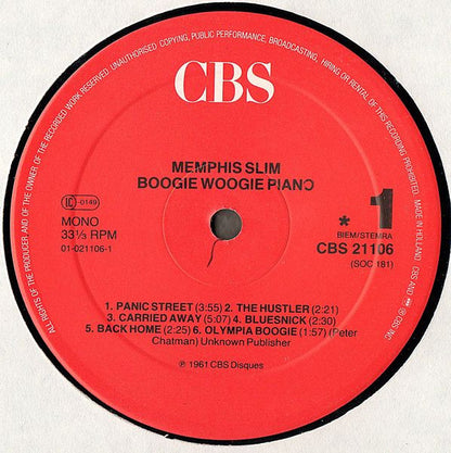 Memphis Slim – Boogie Woogie Piano (LP, Album, Reissue, Europe)