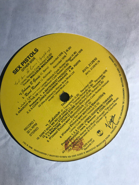 Sex Pistols – The Great Rock 'N' Roll Swindle (LP, Album, Italy - 1979)