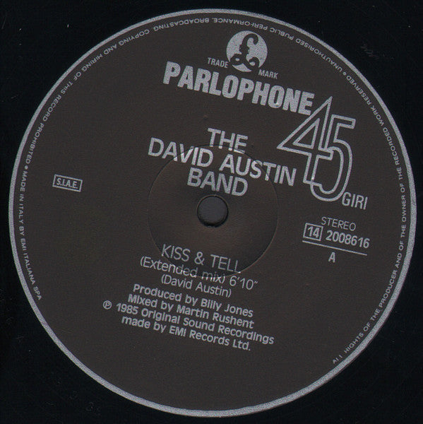 The David Austin Band – Kiss And Tell (12", Italy - 1985)
