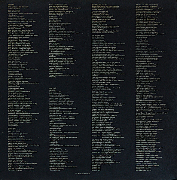 The Four Seasons – Helicon (LP, Album, Italy - 1977)