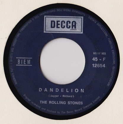 The Rolling Stones – We Love You / Dandelion (7", Italy - 1967)