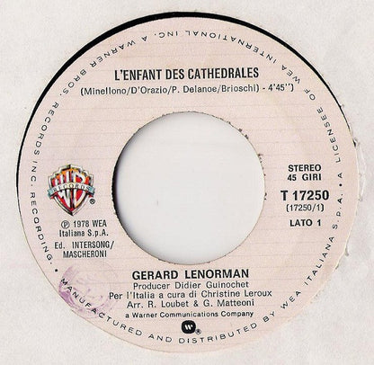 Gérard Lenorman – L'enfant Des Cathédrales (7", Italy - 1978)