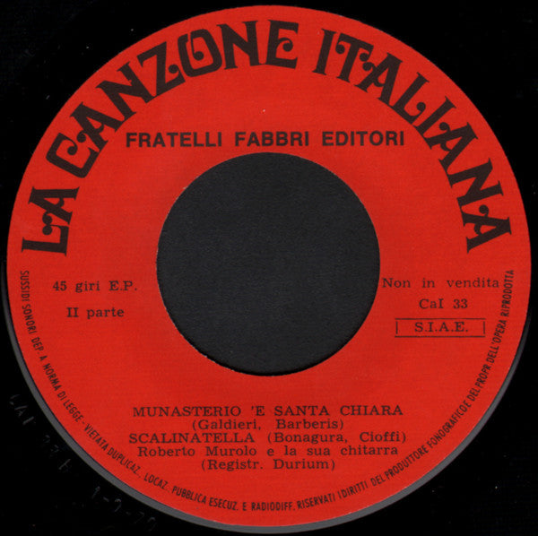 Roberto Murolo – La Canzone Italiana - N° 33 (7", Italy - 1970)