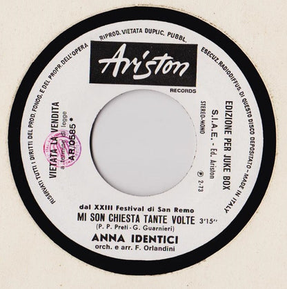 Anna Identici, Gilda Giuliani – Mi Son Chiesta Tante Volte / Serena (7", Italy - 1973)