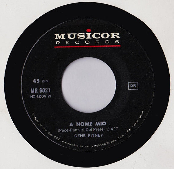 Gene Pitney – Nessuno Mi Può Giudicare (7", Italy - 1966)
