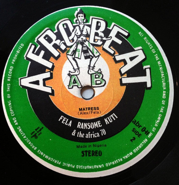 Fela Kuti, Africa 70 – Noise For Vendor Mouth (LP, Album, Nigeria - 1975)