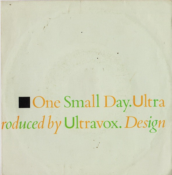 Ultravox – One Small Day (7", Italy - 1984)