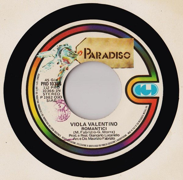 Viola Valentino – Romantici (7", Italy - 1982)