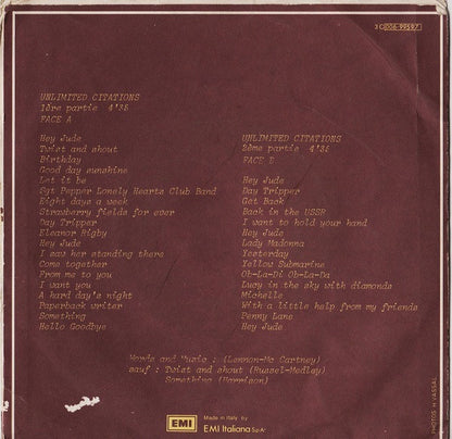Café Crème – Unlimited Citations (7", Italy - 1977)