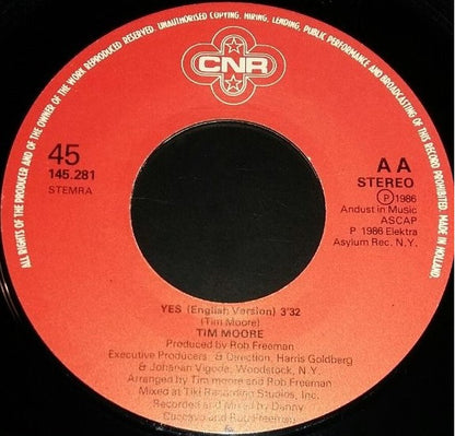 Tim Moore – Yes (7", Netherlands - 1986)