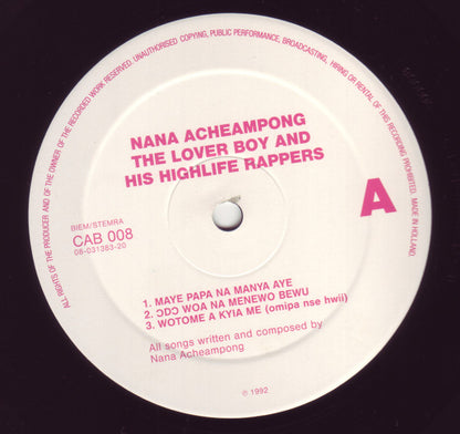 Nana Acheampong – The Lover Boy And His Highlife Rappers (LP, Album, Netherlands - 1992)