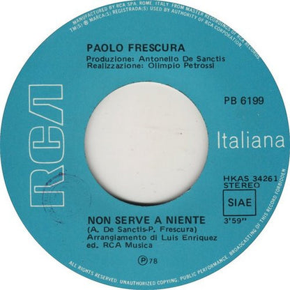 Paolo Frescura – Non Serve A Niente (7", Italy - 1978)