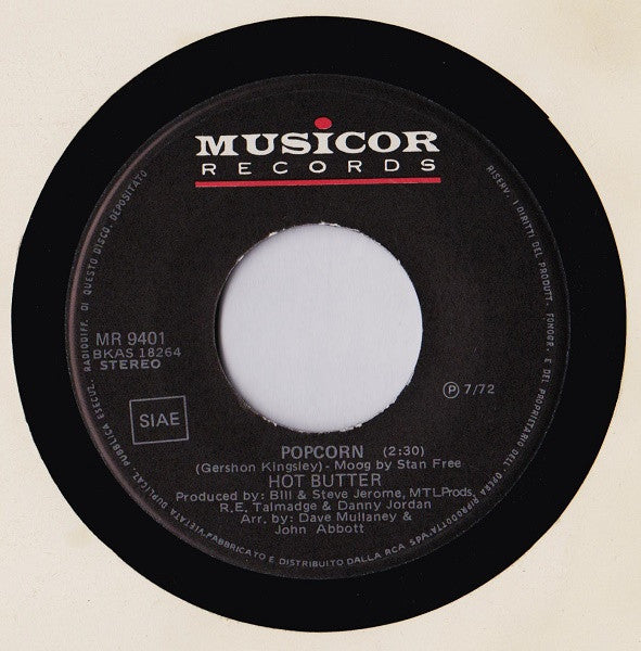 Hot Butter – Popcorn (7", Italy - 1972)