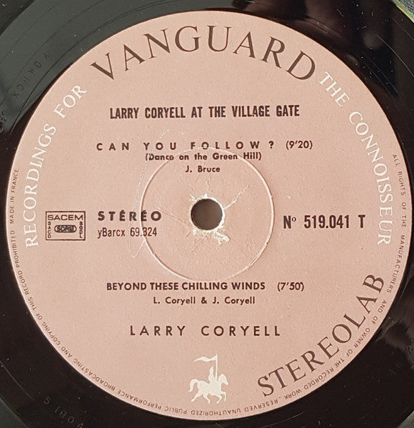 Larry Coryell – At The Village Gate (LP, Album, France - 1971)