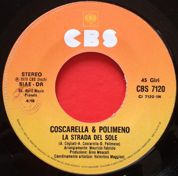 Coscarella & Polimeno – La Strada Del Sole (7", Italy - 1979)