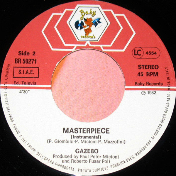 Gazebo – Master Piece (7", Italy - 1982)