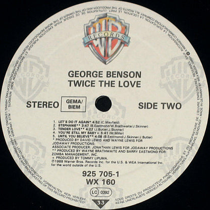 George Benson – Twice The Love (LP, Album, Europe - 1988)