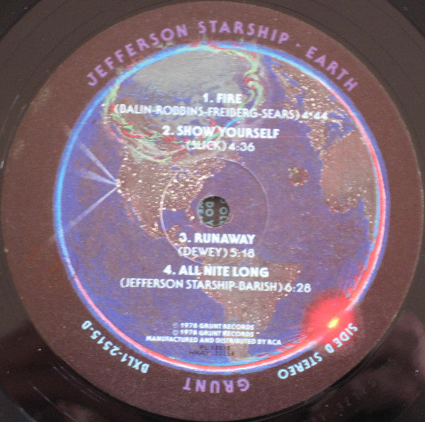 Jefferson Starship – Earth (LP, Album, Italy - 1978)