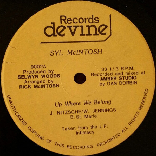 Syl McIntosh – Up Where We Belong / Merengue Soca (12", Canada)