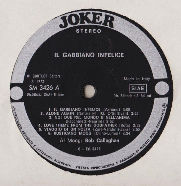 Bob Callaghan & Co. – Il Gabbiano Infelice - Here Is The Moog (LP, Italy - 1972)