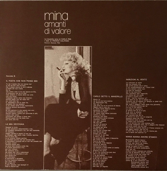 Mina (3) – Amanti Di Valore (LP, Album, Italy - 1973)