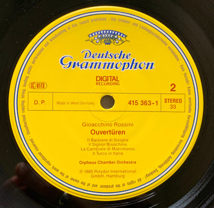 Gioacchino Rossini, Orpheus Chamber Orchestra – Overtures (LP, Germany - 1985)