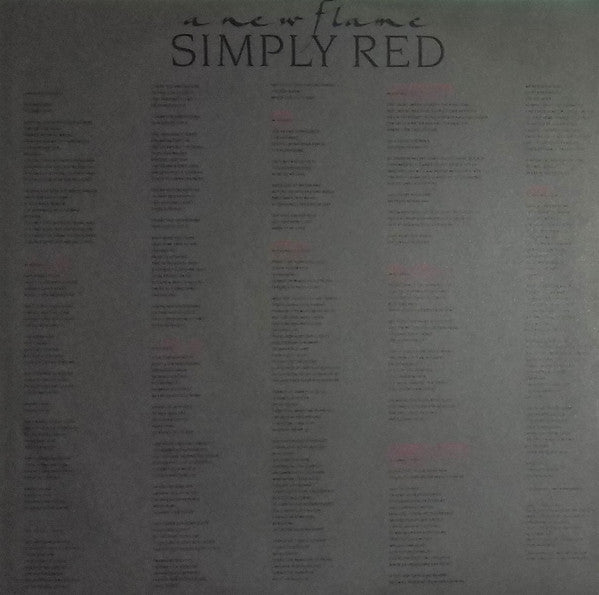 Simply Red – A New Flame (LP, Album, Italy - 1989)