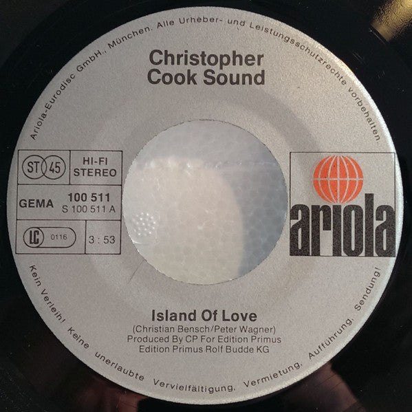 Christopher Cook Sound – Island Of Love (7", Germany - 1979)