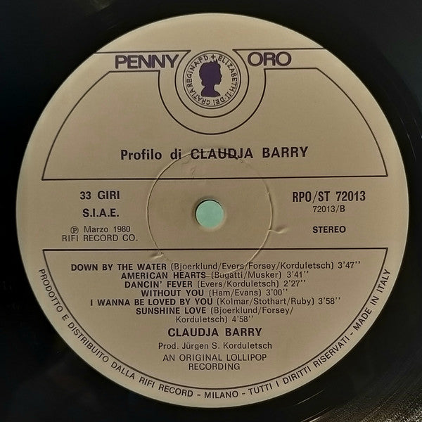 Claudja Barry – Profilo Di Claudja Barry (LP, Compilation, Italy - 1980)