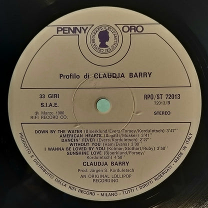 Claudja Barry – Profilo Di Claudja Barry (LP, Compilation, Italy - 1980)