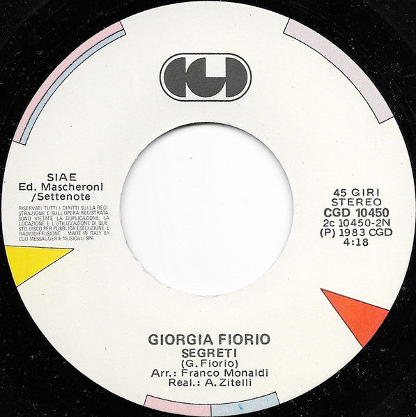 Giorgia (2) – Avrò (7", Italy - 1983)