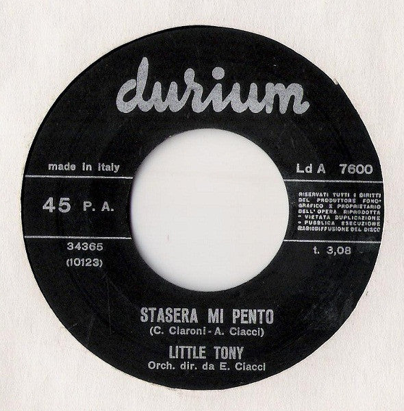 Little Tony – Lacrime (7", Italy - 1968)