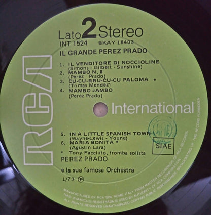 Perez Prado And His Orchestra – Il Grande Perez Prado E La Sua Famosa Orchestra (LP, Compilation, Italy - 1972)
