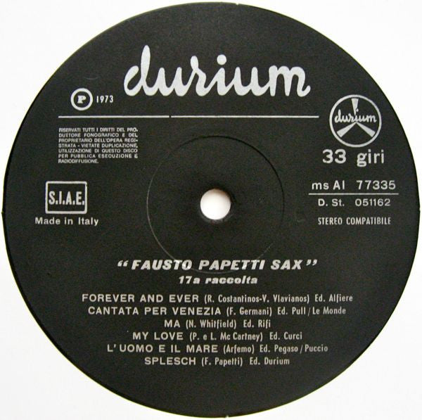 Fausto Papetti – 17a Raccolta (LP, Album, Italy - 1973)