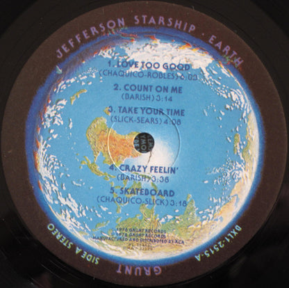 Jefferson Starship – Earth (LP, Album, Italy - 1978)