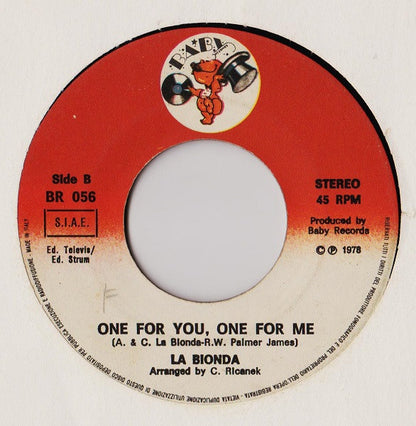 La Bionda – There For Me (7", Italy - 1978)
