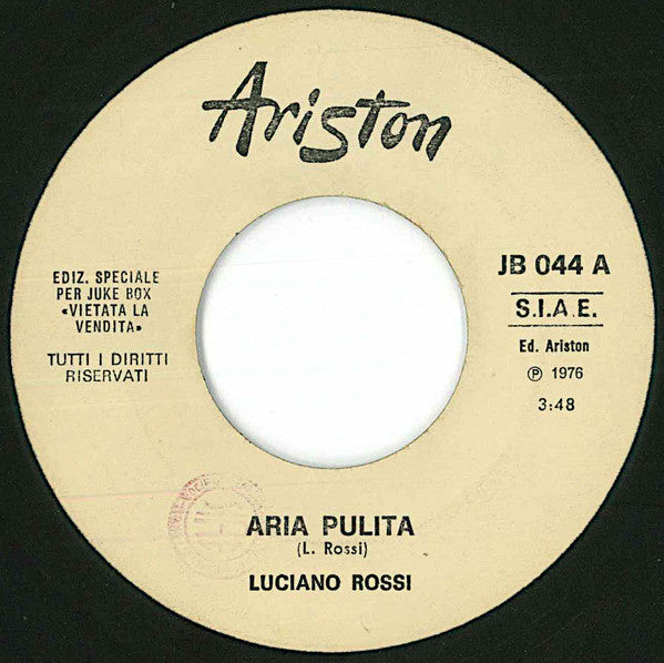 Luciano Rossi, Matia Bazar – Aria Pulita / Un Domani Sempre Pieno Di Te  (7", Italy - 1976)