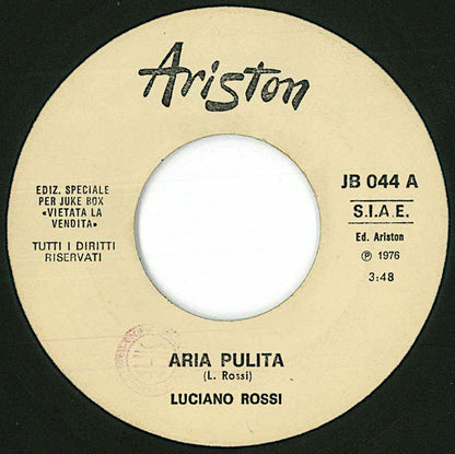 Luciano Rossi, Matia Bazar – Aria Pulita / Un Domani Sempre Pieno Di Te  (7", Italy - 1976)