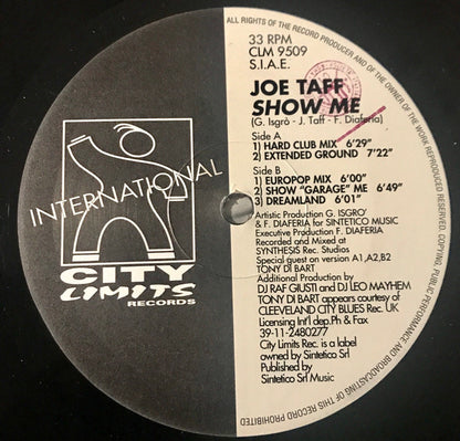 Joe Taffi – Show Me (12", Italy - 1995)