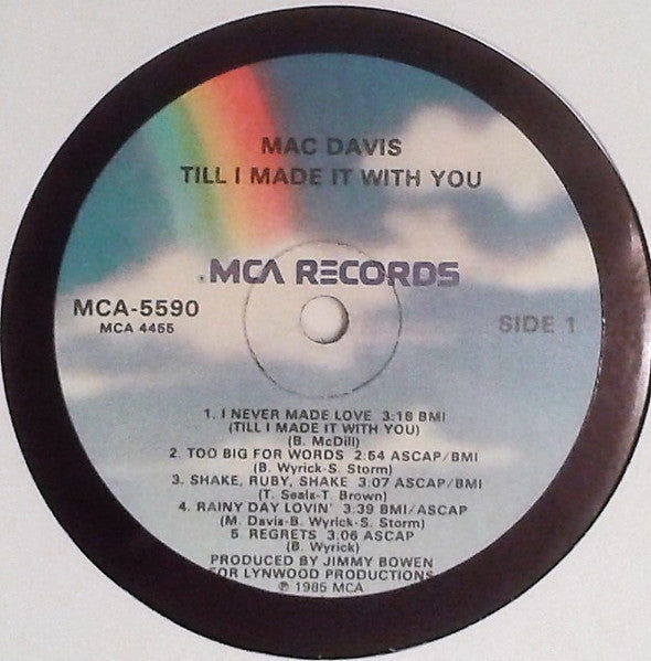 Mac Davis – Till I Made It With You (LP, Album, US - 1985)