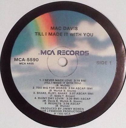 Mac Davis – Till I Made It With You (LP, Album, US - 1985)