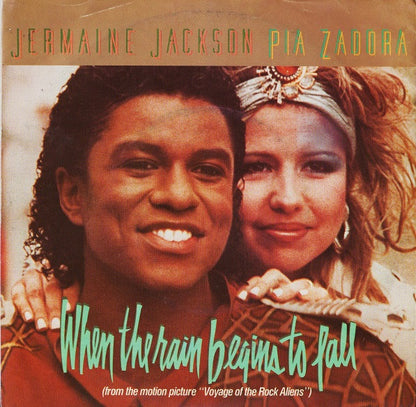 Jermaine Jackson, Pia Zadora – When The Rain Begins To Fall (7", Italy - 1984)