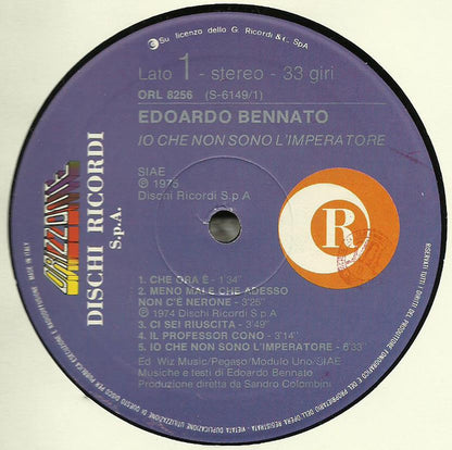Edoardo Bennato – Io Che Non Sono L'Imperatore (LP, Album, Reissue, Italy)