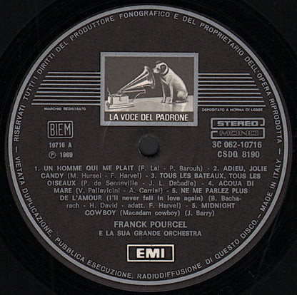Franck Pourcel Et Son Grand Orchestre – Un'Orchestra Nella Sera N. 14 (LP, Italy)