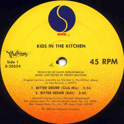 Kids In The Kitchen – Bitter Desire (12", US - 1986)